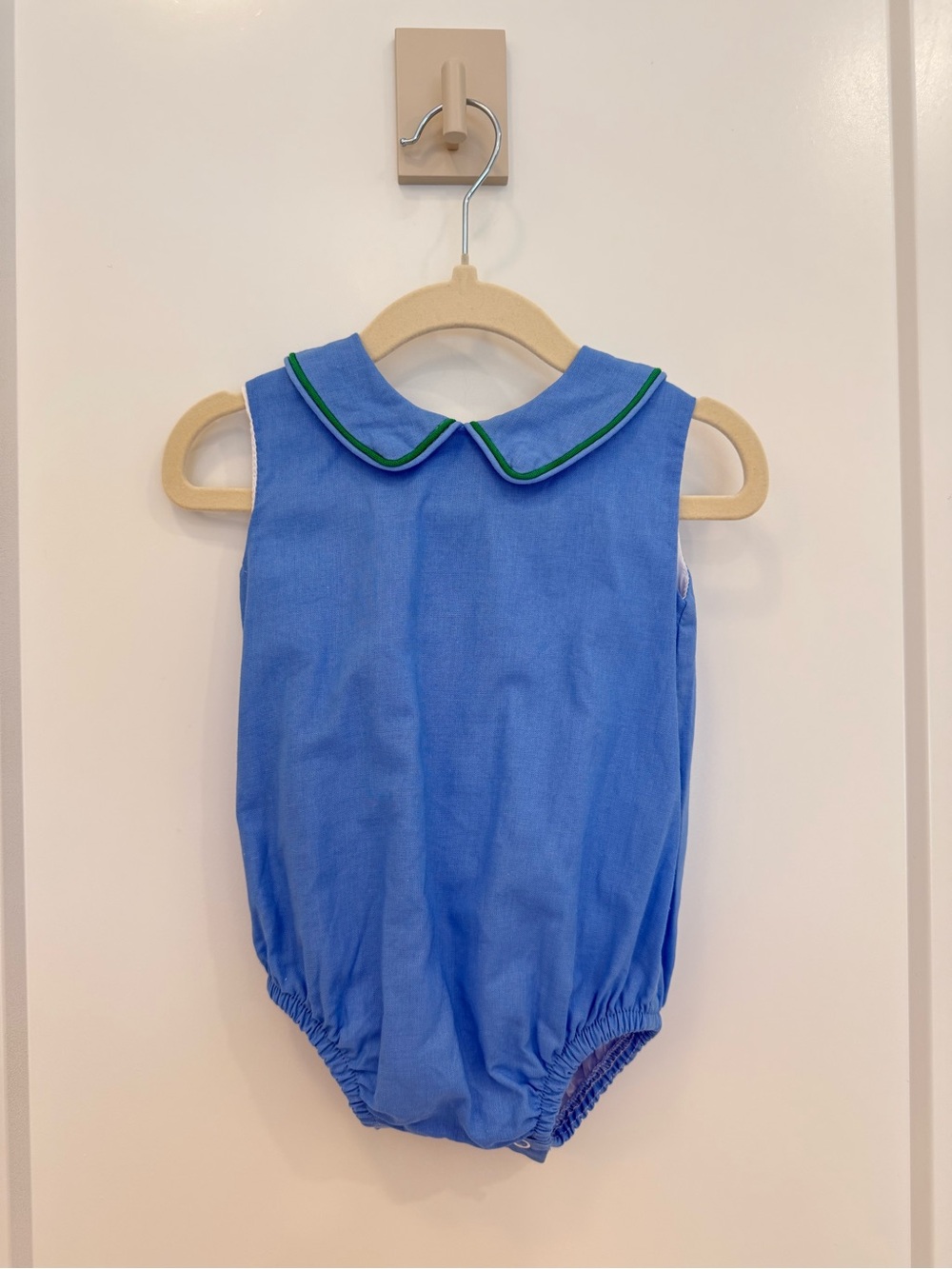Sleeveless Blue Peter Pan Collar Bubble